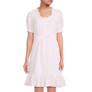 NANETTE LEPORE Puff Sleeve Eyelet Dress - NWT
